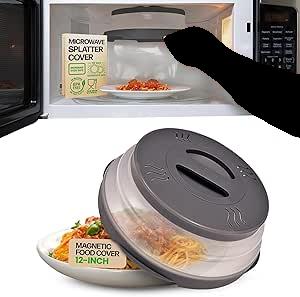 Magnetic microwave splash guard