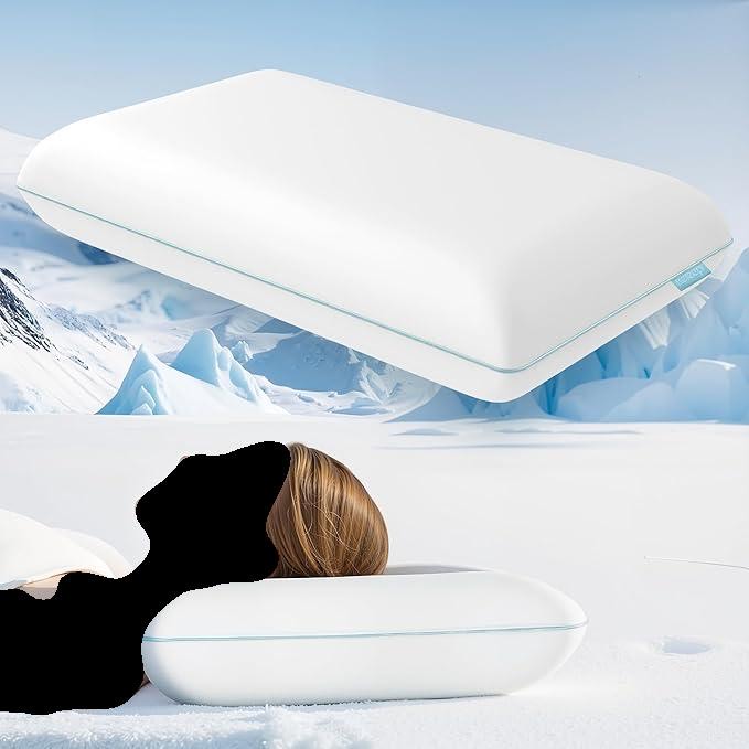 Memory foam pillow. Does not sink in when you sleep.