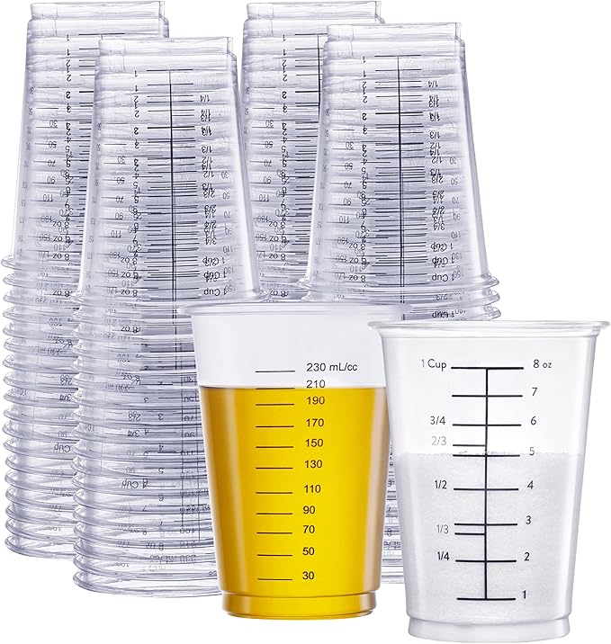 Disposable measuring cups