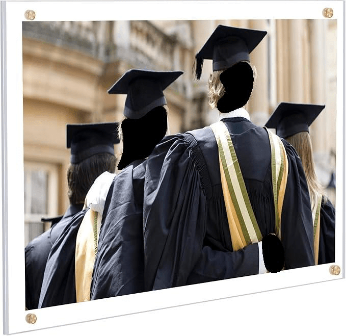 Acrylic wall mounted picture frame