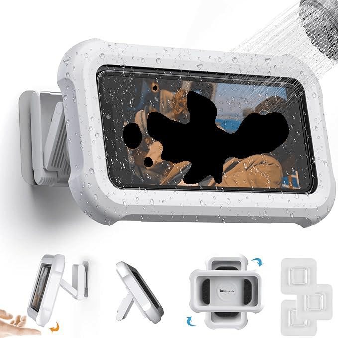 Waterproof shower phone holder