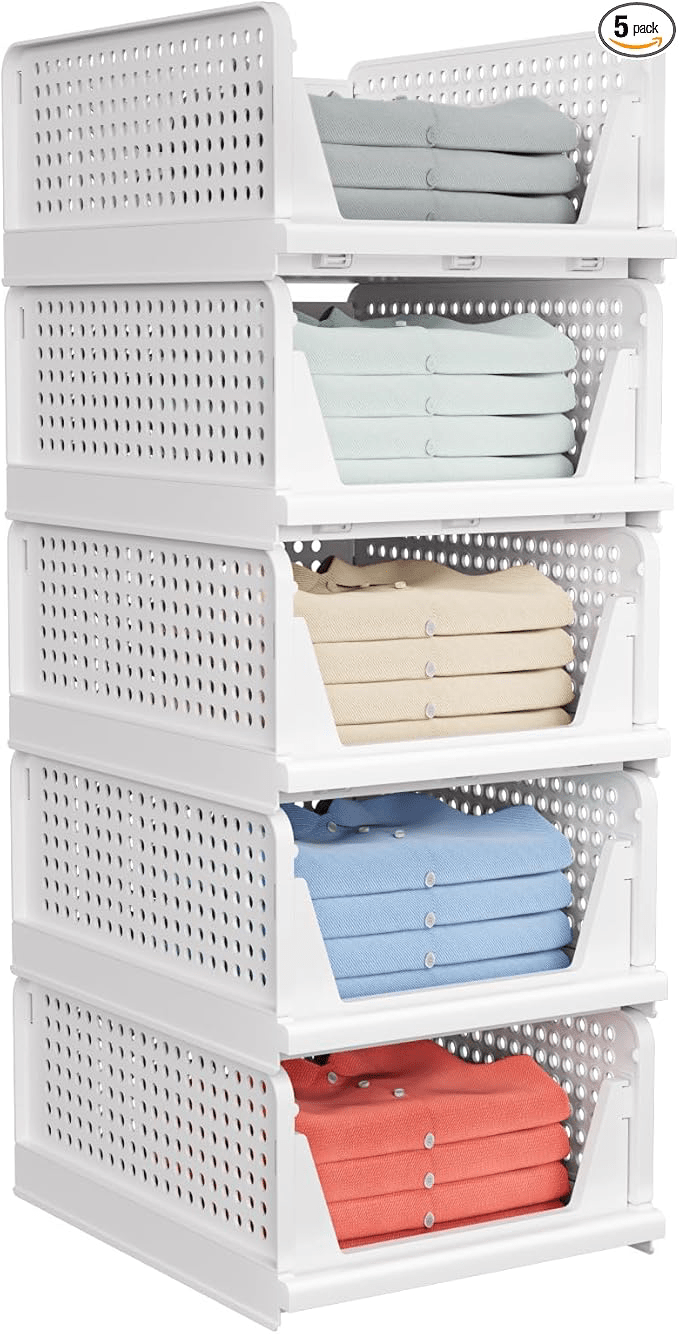 Stackable closet drawers