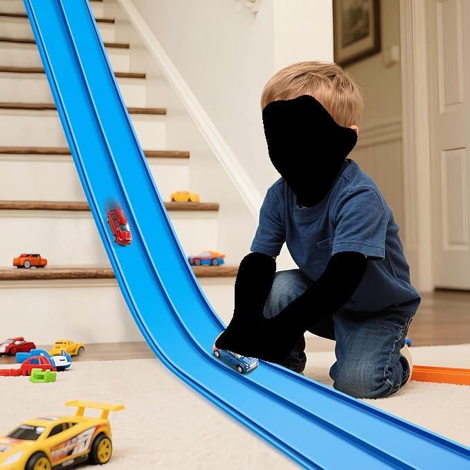 Flex track foldable toy car track