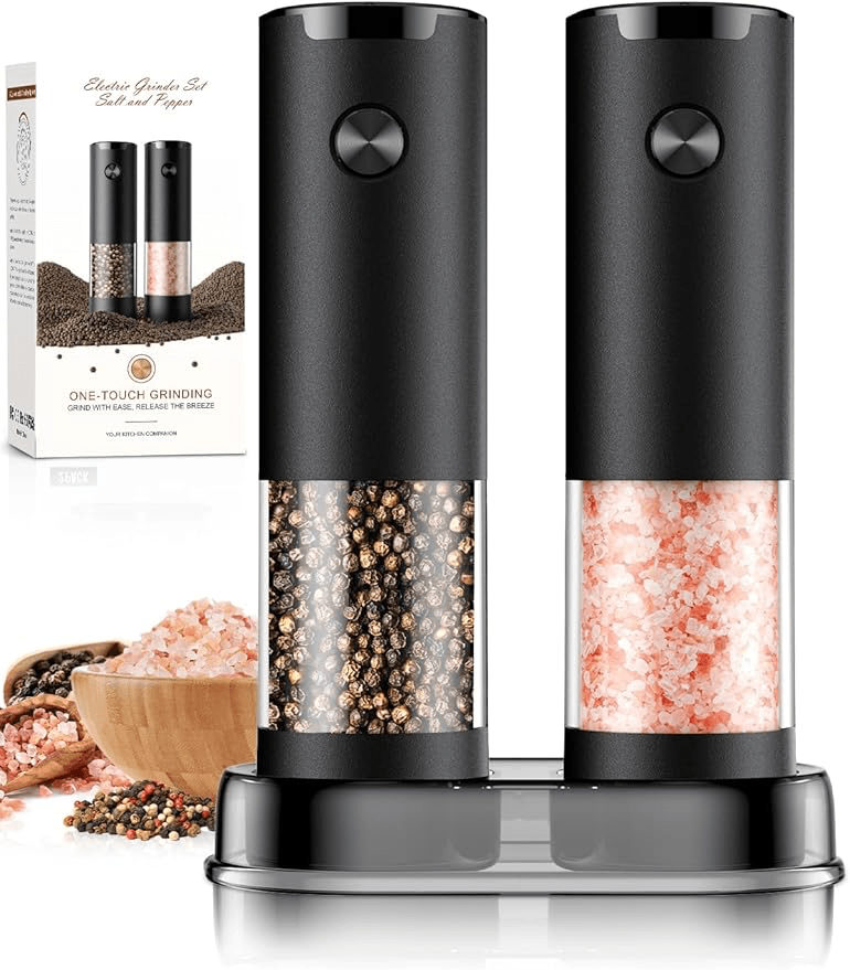 Electric salt and pepper grinder