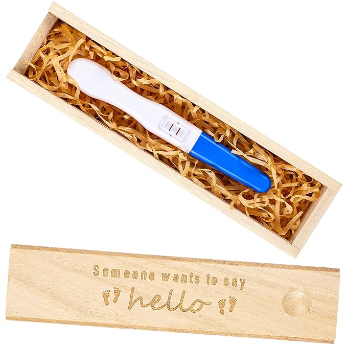 Pregnancy test holder for husband announcement