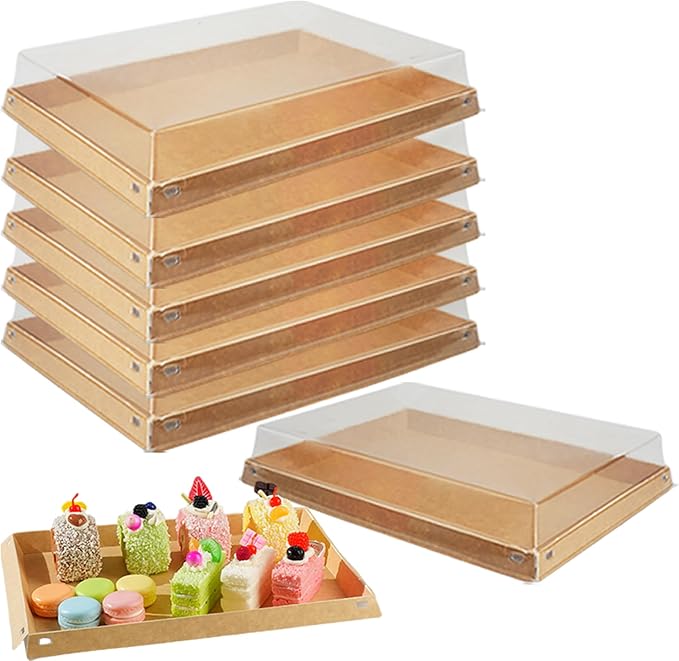 Disposable platter trays with lids